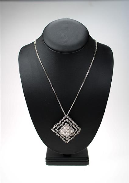 Grote foto zilveren collier met hanger kleding dames sieraden