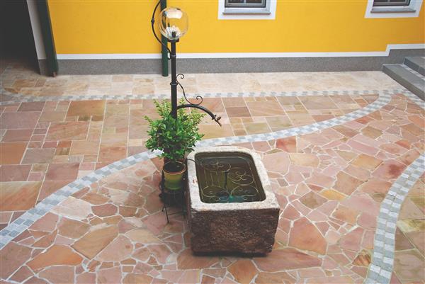 Grote foto modak tuintegels romaans verband tuin en terras tegels en terrasdelen