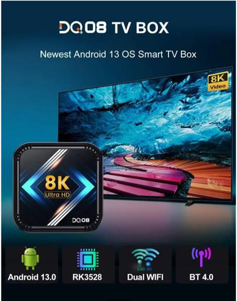 Grote foto android 13 iptv box 4k 60hz audio tv en foto mediaspelers