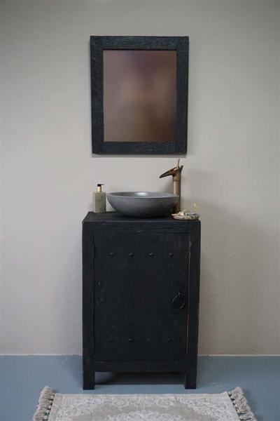 Grote foto coby badkamermeubel zwart l90xb60xd40 cm huis en inrichting complete badkamers