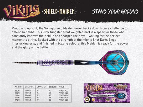 Grote foto shot viking shield maiden 90 viking shield maiden 90 27 gram sport en fitness darts