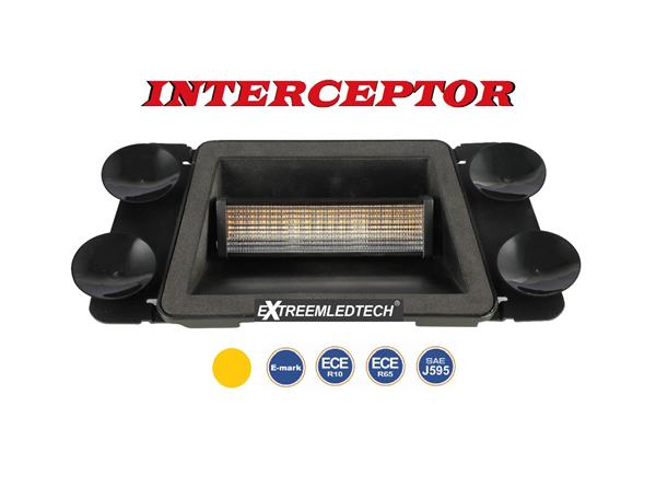 Grote foto interceptor led dash flitser ecer65 ecer10 12 24v amber dubble montage auto onderdelen overige auto onderdelen