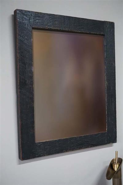 Grote foto spiegel old black 65x55x3 cm oud teak hout huis en inrichting complete badkamers