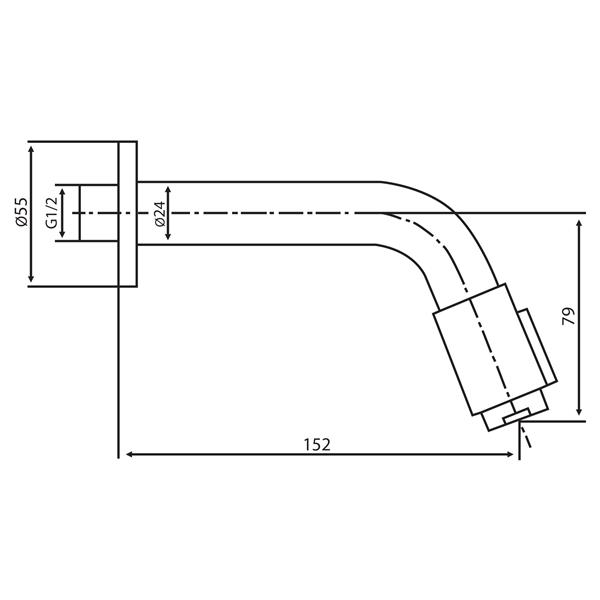 Grote foto muurkraan inbouw koudwater chroom 15 2 cm huis en inrichting complete badkamers