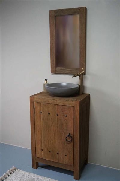Grote foto spiegel hout naturel l75 x b45 x d3 cm huis en inrichting complete badkamers