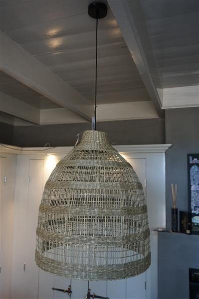 Grote foto sagar hanglamp zeegras 50 x h57 cm huis en inrichting bankstellen