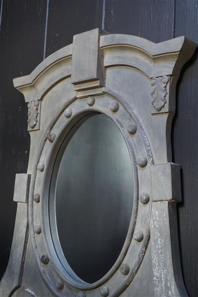 Grote foto spiegel ossenoog hout h104xb66 cm old grey huis en inrichting complete badkamers