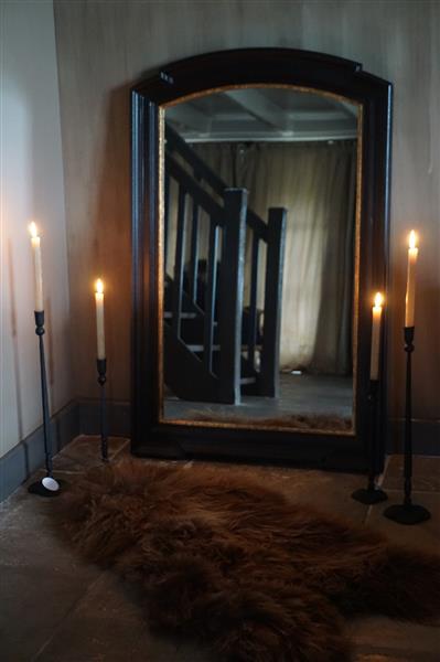 Grote foto rusty spiegel zwart goud l50 x h78 cm huis en inrichting complete badkamers