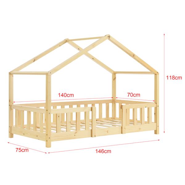 Grote foto kinderbed treviolo met uitvalbeveiliging 70x140 cm hout huis en inrichting overige