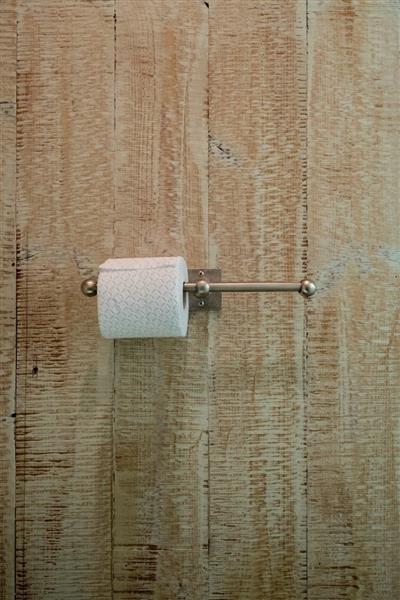 Grote foto dubbele toiletrolhouder mat wit brons 35 cm huis en inrichting complete badkamers