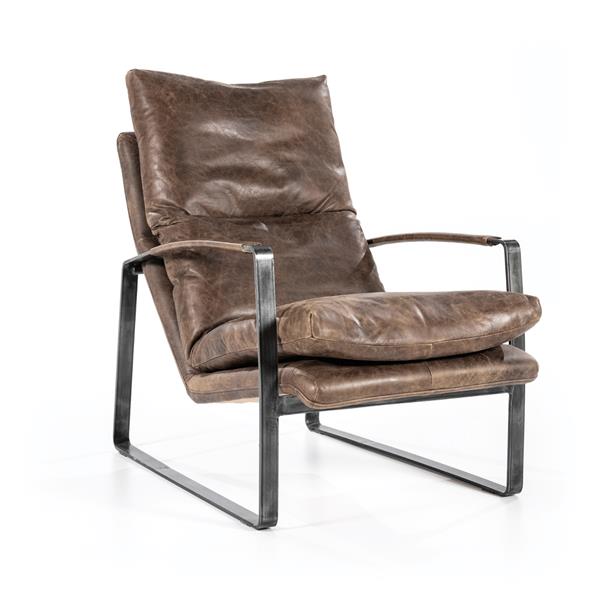 Grote foto fauteuil lex donkerbruin vintage leer huis en inrichting stoelen