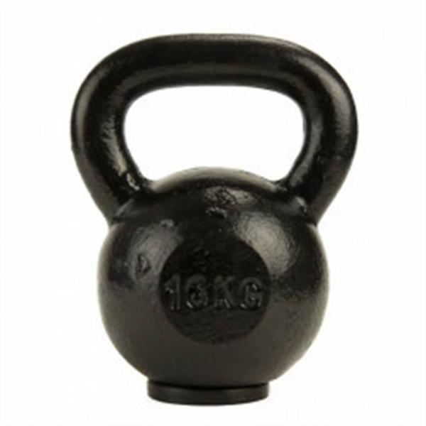 Grote foto toorx fitness gietijzeren kettlebell met rubber basis 6 kg sport en fitness fitness