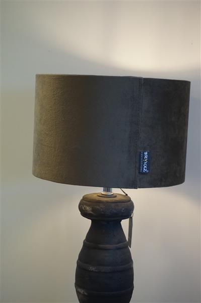 Grote foto cilinder lampenkap fluweel bruin 25 x 16 cm huis en inrichting woningdecoratie