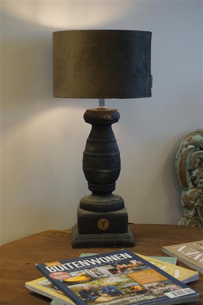 Grote foto cilinder lampenkap fluweel bruin 25 x 16 cm huis en inrichting woningdecoratie