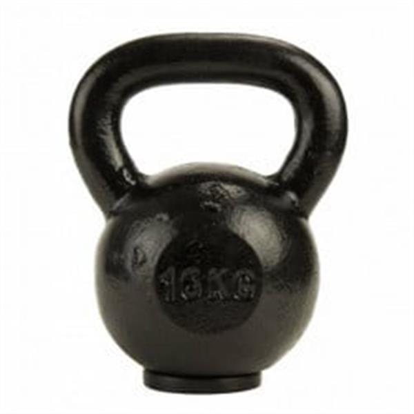 Grote foto toorx fitness gietijzeren kettlebell met rubber basis 6 kg sport en fitness fitness