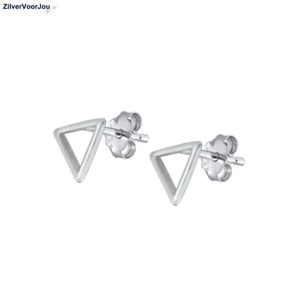 Grote foto zilveren open triangel oorstekers sieraden tassen en uiterlijk oorbellen