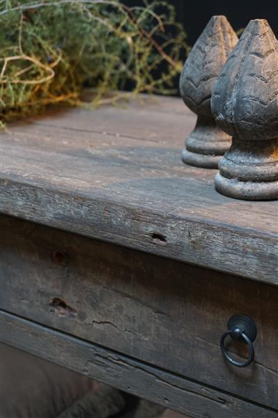 Grote foto sidetable schuine poten l160 cm oud hout huis en inrichting woningdecoratie