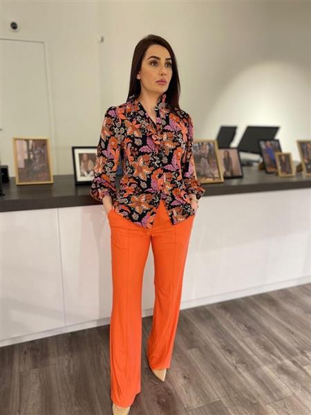 Grote foto mirna broek 24vzg05 poppy kleding dames broeken en pantalons