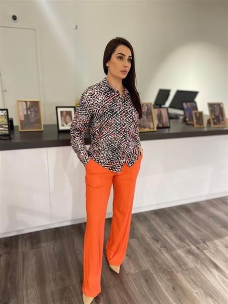 Grote foto mirna broek 24vzg05 poppy kleding dames broeken en pantalons