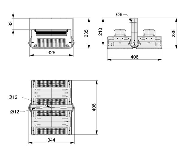 Grote foto led box 600w rvs heavy duty schijnwerper zakelijke goederen overige zakelijke goederen