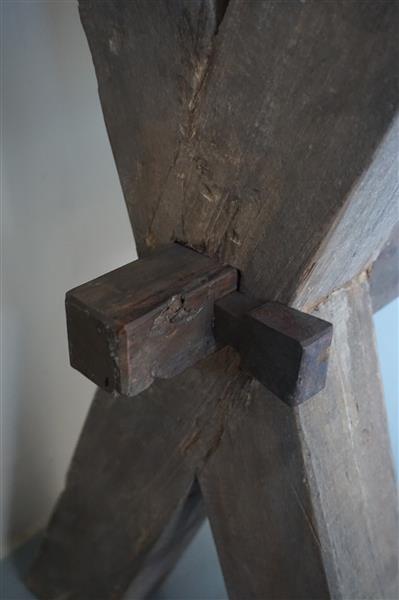 Grote foto sidetable cross oud hout met lade b200 cm huis en inrichting woningdecoratie