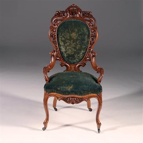 Grote foto antieke armstoelen hoge willem iii zetel geschikt voor bureau ca 1870 incl. stoffering naar wens antiek en kunst stoelen en banken