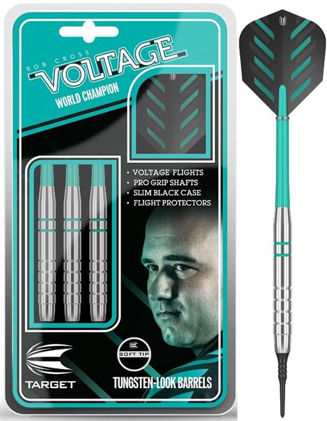 Grote foto softtip target rob cross voltage silver brass 18g softtip target rob cross voltage silver brass 18g sport en fitness darts