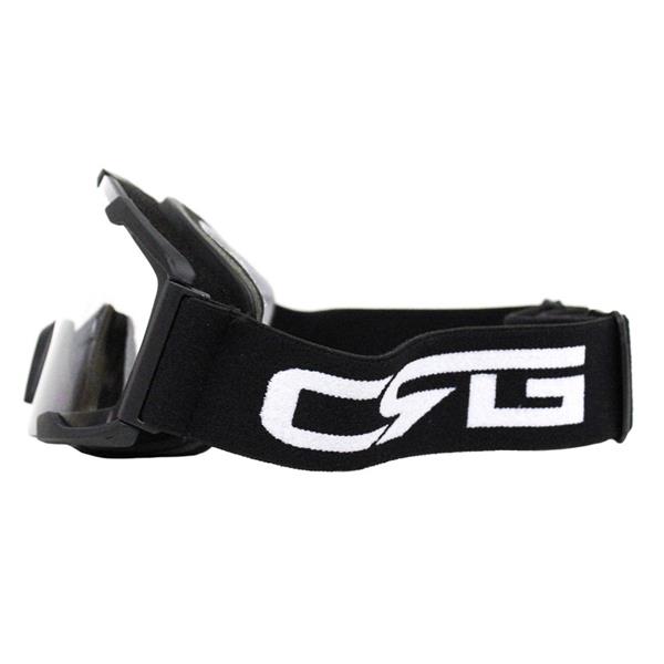 Grote foto crg waves crossbril mat zwart helder motoren kleding