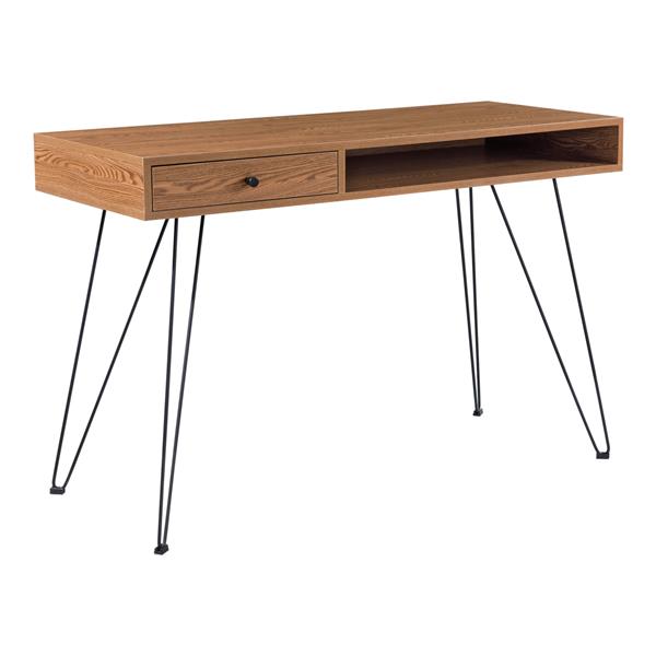 Grote foto bureau munkfors met lade 115x48x75 cm houtkleurig en zwart huis en inrichting stoelen