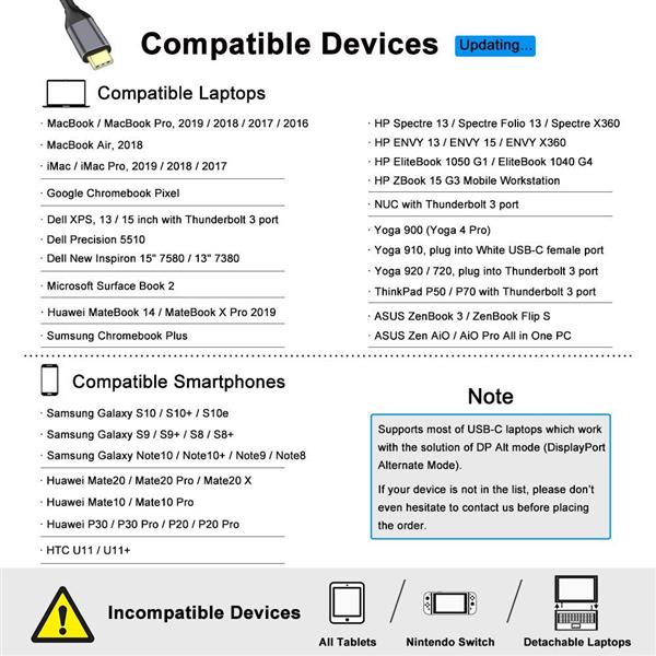 Grote foto drphone pd10 usb c naar hdmi adapter 2x hdmi 4k usb 3.0 poort type c pd 2x schermen computers en software overige computers en software