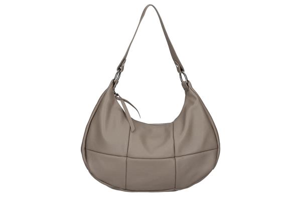 Grote foto donatella quilted italiaans leren handtas donker taupe sieraden tassen en uiterlijk damestassen