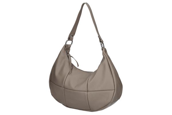 Grote foto donatella quilted italiaans leren handtas donker taupe sieraden tassen en uiterlijk damestassen