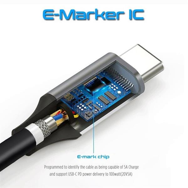 Grote foto drphone titan4 usb c naar usb c kabel usb c 3.2 gen 2 4k uhd 20gbps data 20v 5a 100w pd snel l telecommunicatie opladers en autoladers