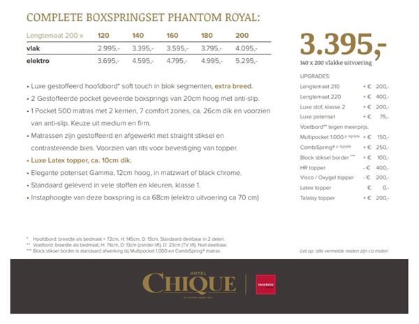 Grote foto norma boxspring phantom royal hotel chique elektrisch norma huis en inrichting bedden