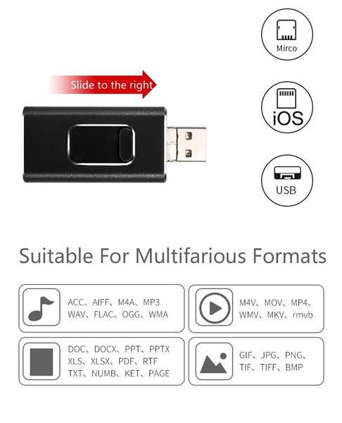 Grote foto drphone easydrive 16gb 4 in 1 flashdrive otg usb 3.0 usb c micro usb ligtning iphone a computers en software overige computers en software