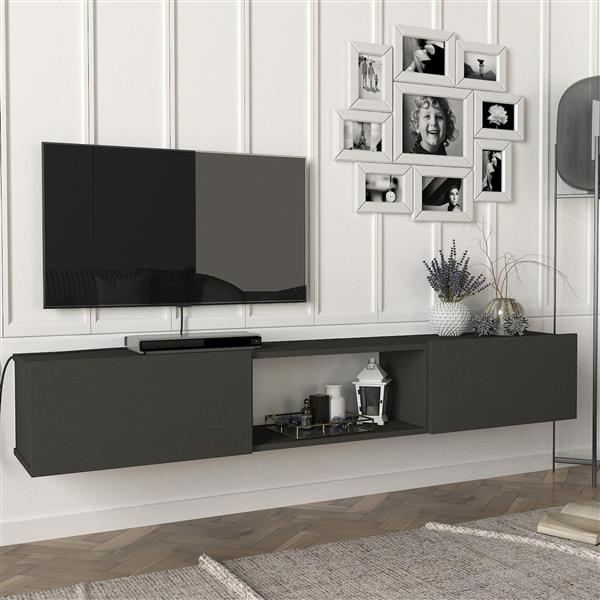 Grote foto en.casa tv meubel paltamo zwevend 180x31x29 5 cm antraciet huis en inrichting overige