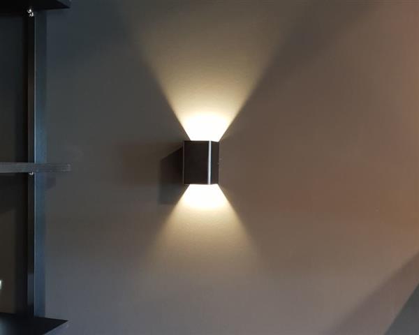 Grote foto led lampen wandspot 2 zijdig sfeerlicht 3w 3000k 7 x 10cm wit gelakt huis en inrichting overige