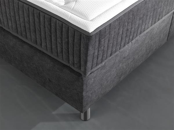 Grote foto hilton boxspring vlak 2 persoons antraciet diamant slaapcomfort huis en inrichting bedden