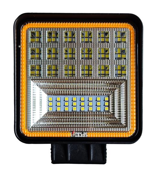 Grote foto werklicht knipperlicht vierkant led verstraler 42x3 126w 10 60 volt 6000k oranje ip67 auto onderdelen overige auto onderdelen