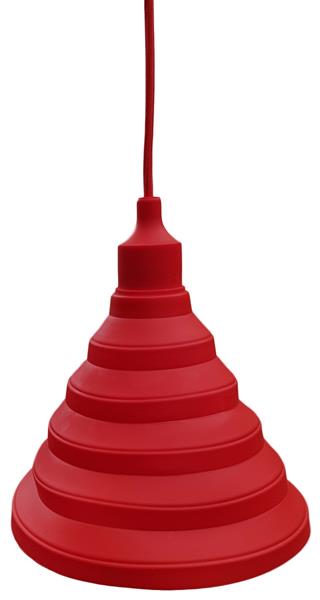Grote foto led lamp diy vouwbare hanglamp strijkijzer snoer e27 siliconen fitting rood huis en inrichting overige