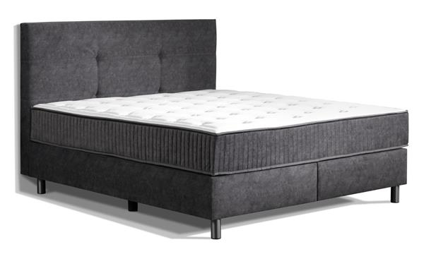 Grote foto hilton boxspring vlak 2 persoons antraciet diamant slaapcomfort huis en inrichting bedden