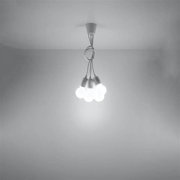 Grote foto plafondlamp diego 5 wit diy 5 x e27 fitting excl lamp 90cm ip20 huis en inrichting overige