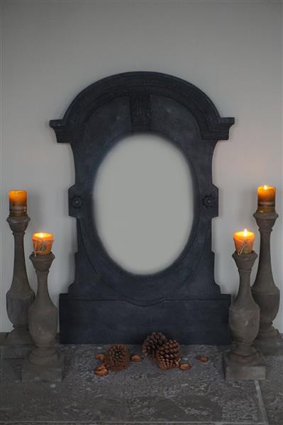 Grote foto houten spiegel puccini mat zwart h120 x b80 cm huis en inrichting complete badkamers