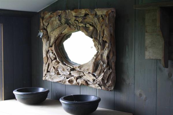 Grote foto wood spiegel pure nature 100 x 82 cm gerecycled hout huis en inrichting complete badkamers