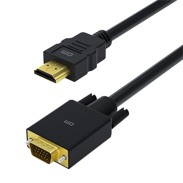 Grote foto drphone dm33 hdmi naar vga kabel 1080p hd 10 2 gbps met audio adapter kabel 1.8m zwart telecommunicatie opladers en autoladers