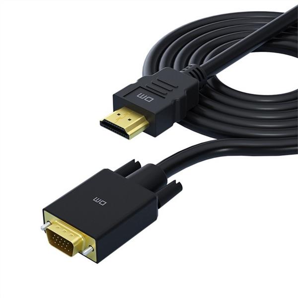 Grote foto drphone dm33 hdmi naar vga kabel 1080p hd 10 2 gbps met audio adapter kabel 1.8m zwart telecommunicatie opladers en autoladers