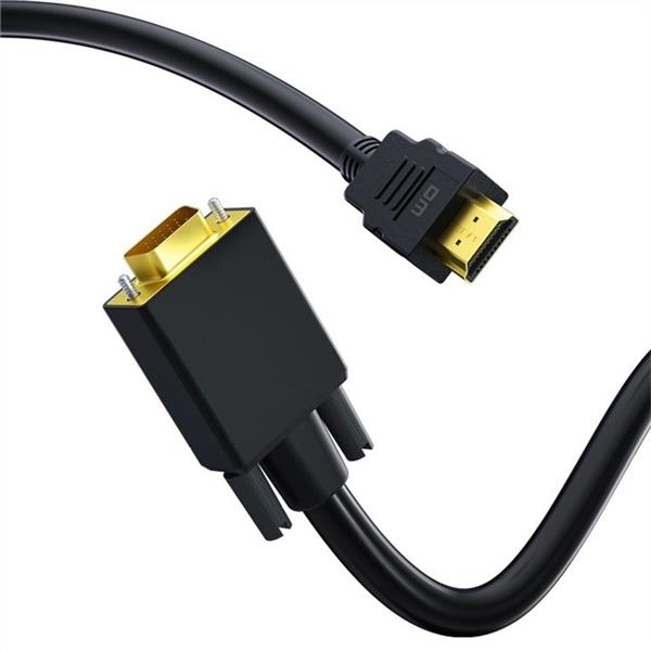Grote foto drphone dm33 hdmi naar vga kabel 1080p hd 10 2 gbps met audio adapter kabel 1.8m zwart telecommunicatie opladers en autoladers