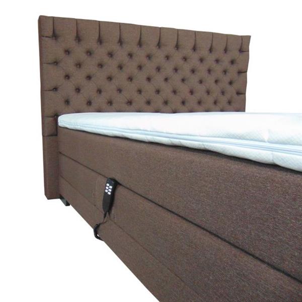 Grote foto elektrische boxspring diva 200x200 zwart pu skin leder huis en inrichting bedden