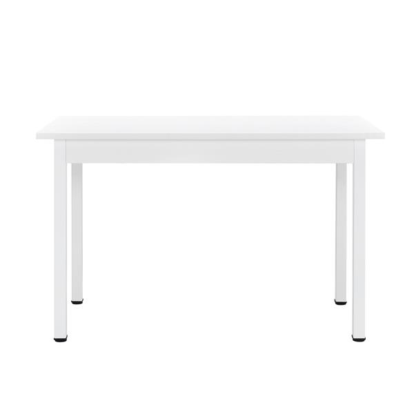 Grote foto design eettafel turku 120x60x75 cm mdf en staal wit huis en inrichting eettafels