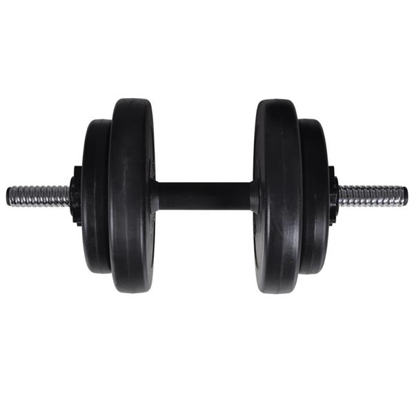 Grote foto vidaxl barbell en dumbbellset 60 5 kg sport en fitness fitness